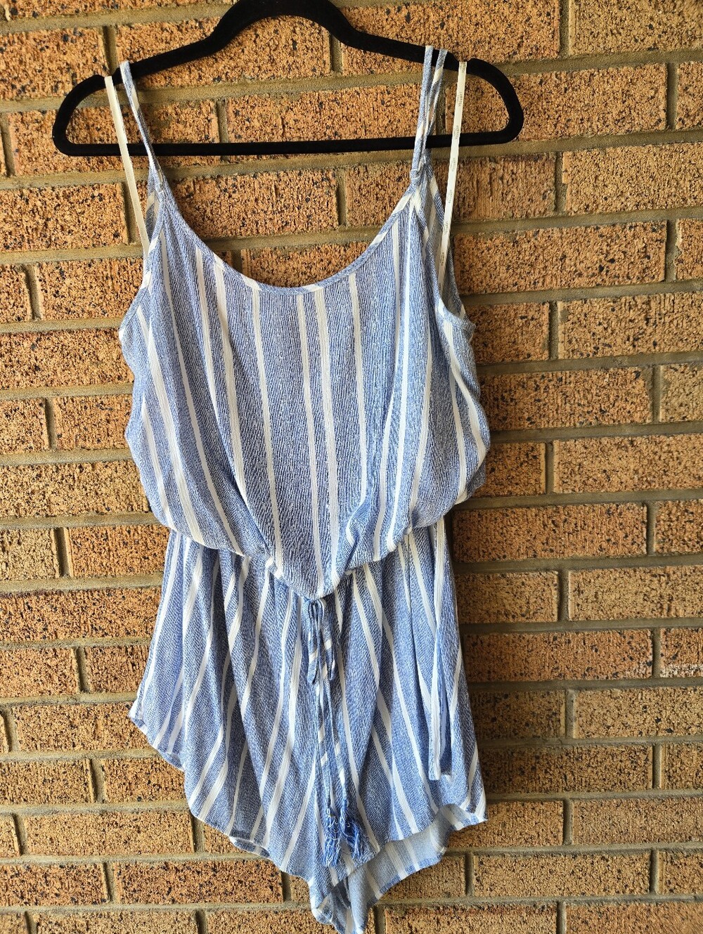 Rip Curl Blue & White Striped Beach Romper - Size XL 🌊